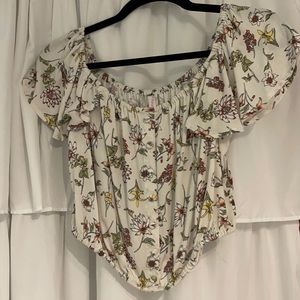 Floral off the shoulder top